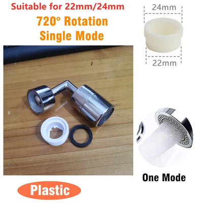 1080° Universal Rotation Faucet Extender Dual Mode Sprayer Head Kitchen Robot Arm Extension Taps Bathroom Swivel Faucet - Fashion Palace Royal™