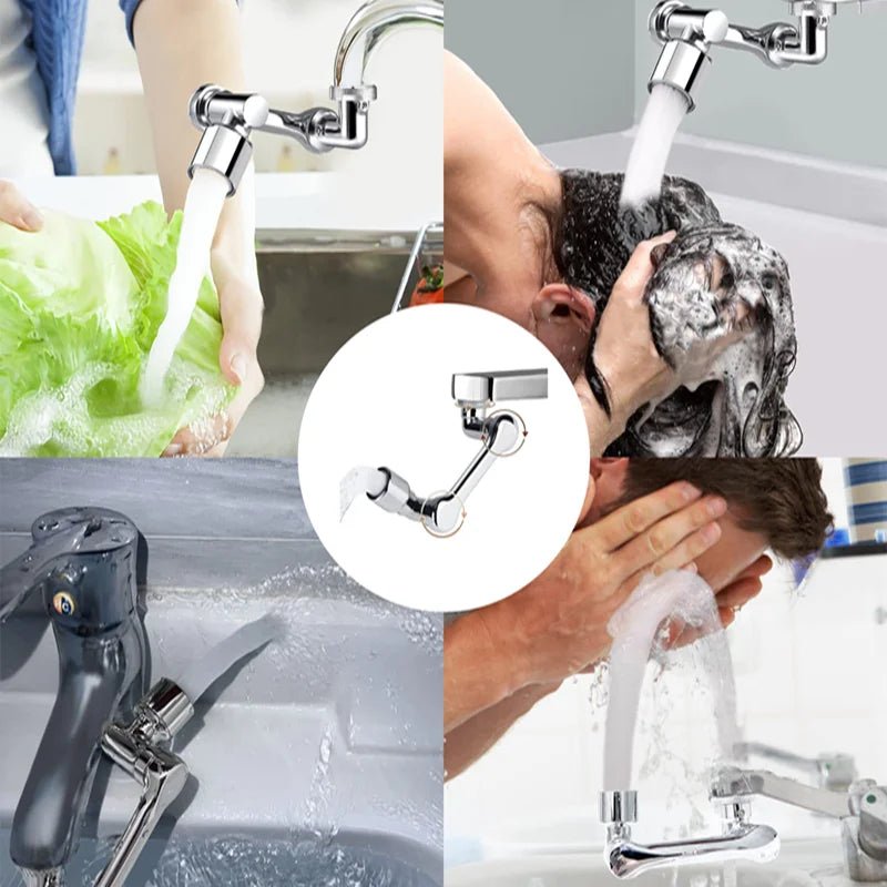 1080° Universal Rotation Faucet Extender Dual Mode Sprayer Head Kitchen Robot Arm Extension Taps Bathroom Swivel Faucet - Fashion Palace Royal™