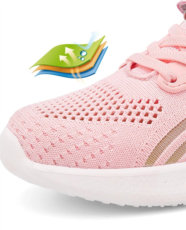 2025 Girls Casual Shoes Child White Mesh Sneakers Student Kids Summer Sock Footwear Fashion Children Sport Shoes Running Autumn - Fashion Palace Royal™