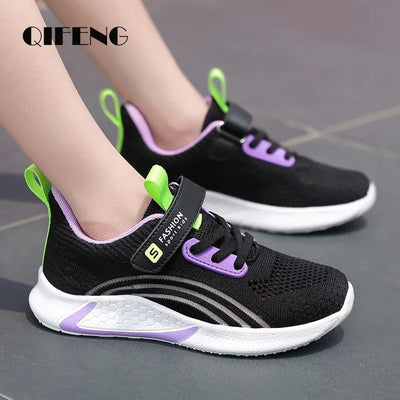 2025 Girls Casual Shoes Child White Mesh Sneakers Student Kids Summer Sock Footwear Fashion Children Sport Shoes Running Autumn - Fashion Palace Royal™