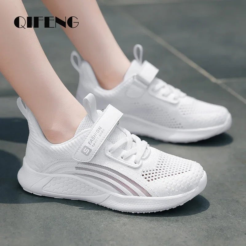 2025 Girls Casual Shoes Child White Mesh Sneakers Student Kids Summer Sock Footwear Fashion Children Sport Shoes Running Autumn - Fashion Palace Royal™