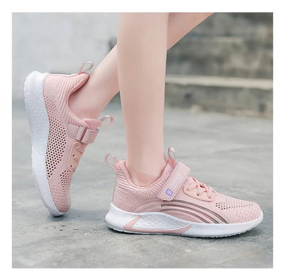 2025 Girls Casual Shoes Child White Mesh Sneakers Student Kids Summer Sock Footwear Fashion Children Sport Shoes Running Autumn - Fashion Palace Royal™