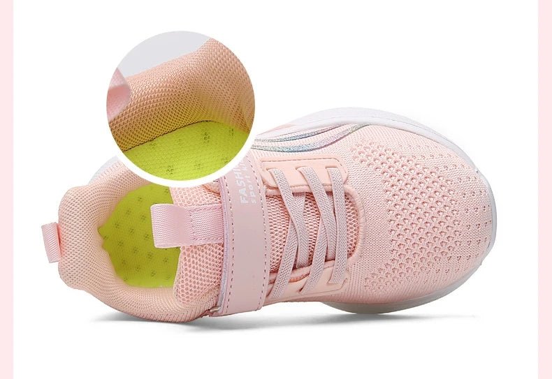 2025 Girls Casual Shoes Child White Mesh Sneakers Student Kids Summer Sock Footwear Fashion Children Sport Shoes Running Autumn - Fashion Palace Royal™