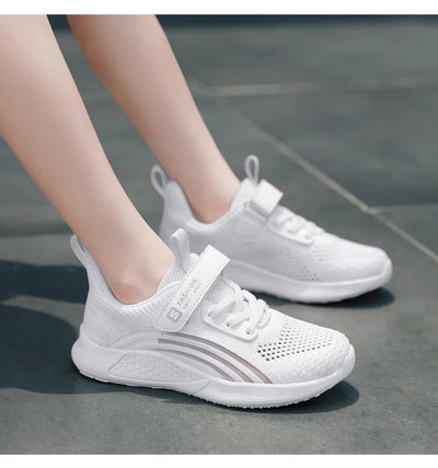 2025 Girls Casual Shoes Child White Mesh Sneakers Student Kids Summer Sock Footwear Fashion Children Sport Shoes Running Autumn - Fashion Palace Royal™