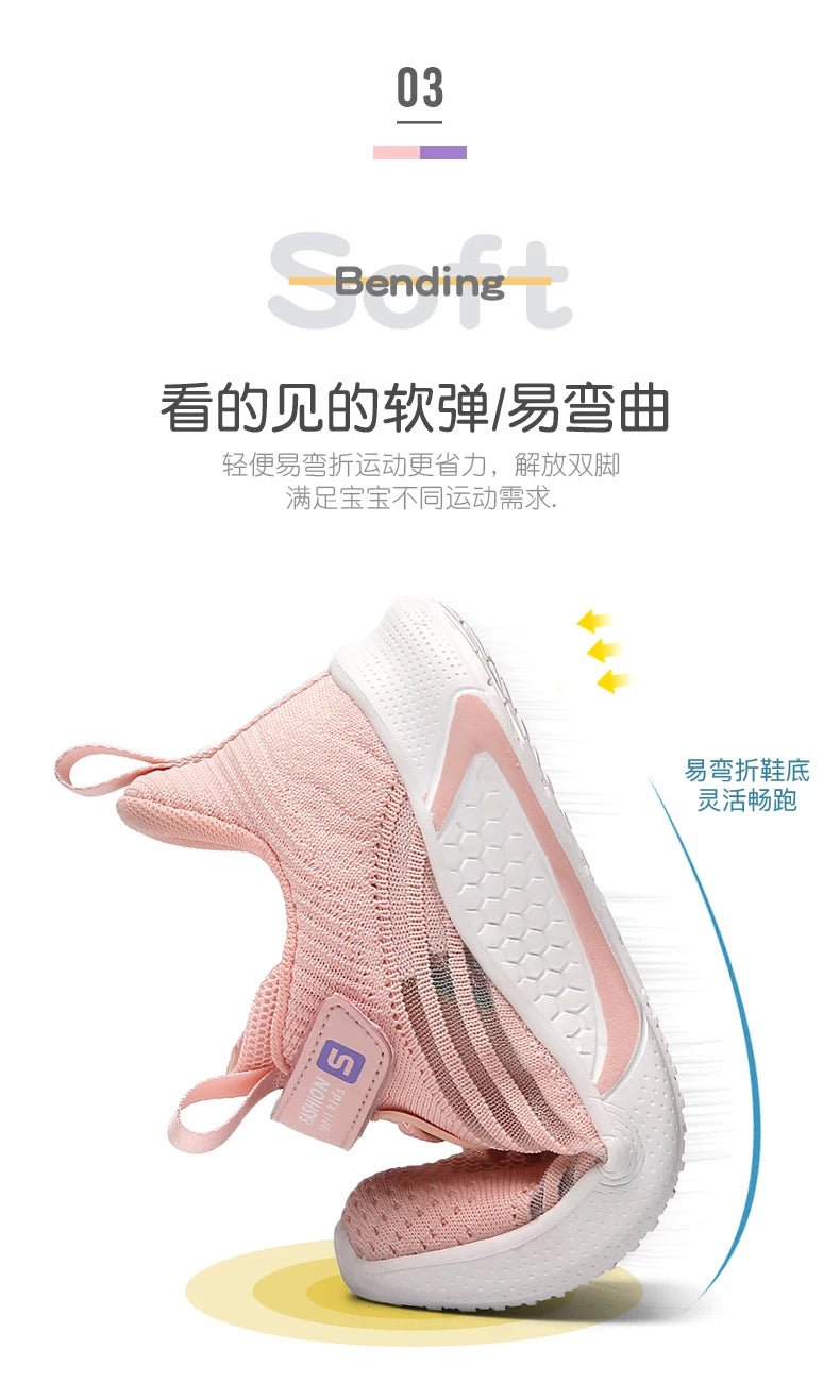 2025 Girls Casual Shoes Child White Mesh Sneakers Student Kids Summer Sock Footwear Fashion Children Sport Shoes Running Autumn - Fashion Palace Royal™