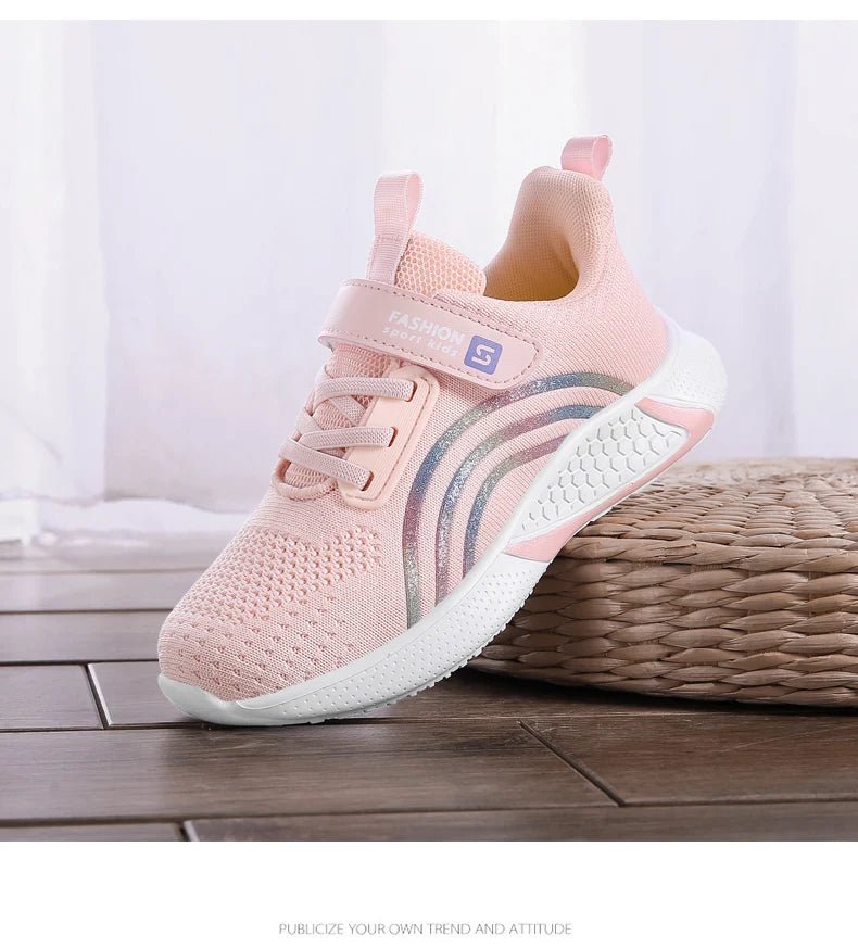 2025 Girls Casual Shoes Child White Mesh Sneakers Student Kids Summer Sock Footwear Fashion Children Sport Shoes Running Autumn - Fashion Palace Royal™