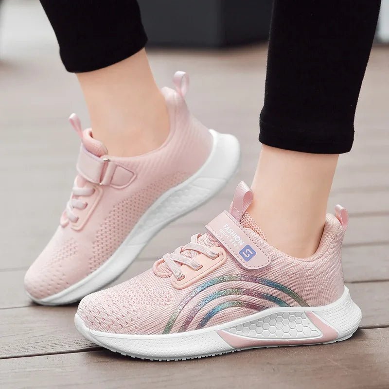 2025 Girls Casual Shoes Child White Mesh Sneakers Student Kids Summer Sock Footwear Fashion Children Sport Shoes Running Autumn - Fashion Palace Royal™