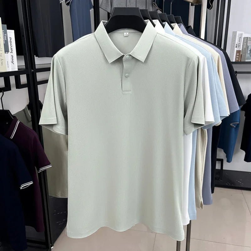 2025 High - Quality Breathable and Moisture - Wicking Business Casual Polo Shirt for Men, Summer Solid Color T-Shirt. - Fashion Palace Royal™