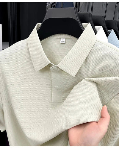 2025 High - Quality Breathable and Moisture - Wicking Business Casual Polo Shirt for Men, Summer Solid Color T-Shirt. - Fashion Palace Royal™
