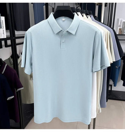 2025 High - Quality Breathable and Moisture - Wicking Business Casual Polo Shirt for Men, Summer Solid Color T-Shirt. - Fashion Palace Royal™
