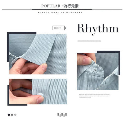 2025 High - Quality Breathable and Moisture - Wicking Business Casual Polo Shirt for Men, Summer Solid Color T-Shirt. - Fashion Palace Royal™