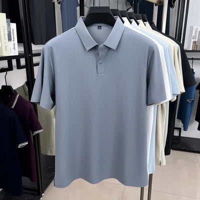 2025 High - Quality Breathable and Moisture - Wicking Business Casual Polo Shirt for Men, Summer Solid Color T-Shirt. - Fashion Palace Royal™