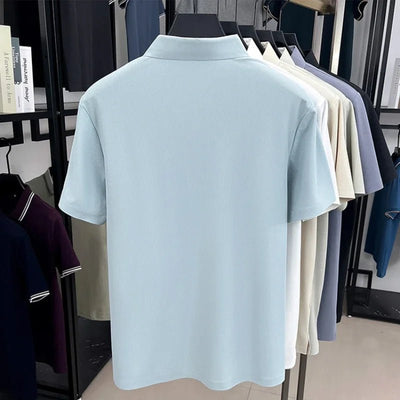 2025 High - Quality Breathable and Moisture - Wicking Business Casual Polo Shirt for Men, Summer Solid Color T-Shirt. - Fashion Palace Royal™