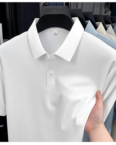 2025 High - Quality Breathable and Moisture - Wicking Business Casual Polo Shirt for Men, Summer Solid Color T-Shirt. - Fashion Palace Royal™