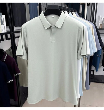 2025 High - Quality Breathable and Moisture - Wicking Business Casual Polo Shirt for Men, Summer Solid Color T-Shirt. - Fashion Palace Royal™