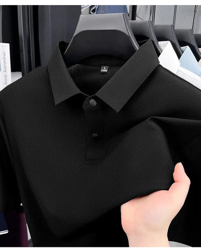 2025 High - Quality Breathable and Moisture - Wicking Business Casual Polo Shirt for Men, Summer Solid Color T-Shirt. - Fashion Palace Royal™