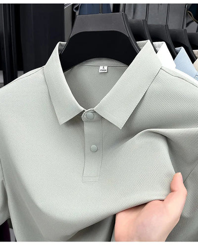 2025 High - Quality Breathable and Moisture - Wicking Business Casual Polo Shirt for Men, Summer Solid Color T-Shirt. - Fashion Palace Royal™