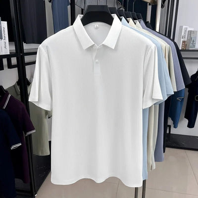 2025 High - Quality Breathable and Moisture - Wicking Business Casual Polo Shirt for Men, Summer Solid Color T-Shirt. - Fashion Palace Royal™