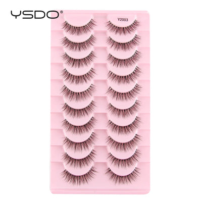 YSDO Fluffy False Eyelashes 3/10 Pairs Natural Cat Eye Lashes Wispy Faux 3d Mink Lashes Makeup Tools Thick Soft Curly Eyelashes -  Fashion Palace™