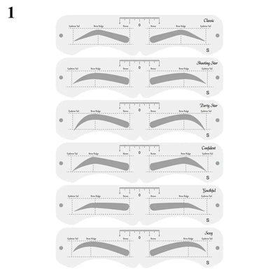 Reusable Eyebrow Stencil Set Soft Ruler Brow Definer Eye Brow Drawing Guide Styling Shaping Grooming Template Card Makeup Tools -  Fashion Palace™