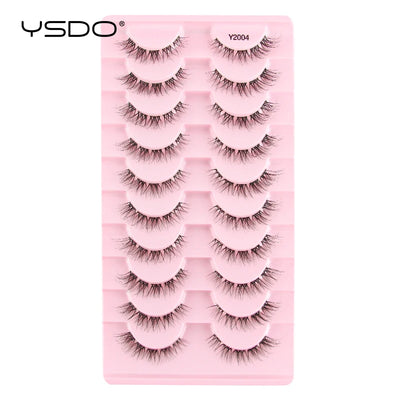 YSDO Fluffy False Eyelashes 3/10 Pairs Natural Cat Eye Lashes Wispy Faux 3d Mink Lashes Makeup Tools Thick Soft Curly Eyelashes -  Fashion Palace™