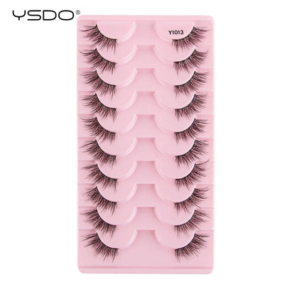 YSDO Fluffy False Eyelashes 3/10 Pairs Natural Cat Eye Lashes Wispy Faux 3d Mink Lashes Makeup Tools Thick Soft Curly Eyelashes -  Fashion Palace™