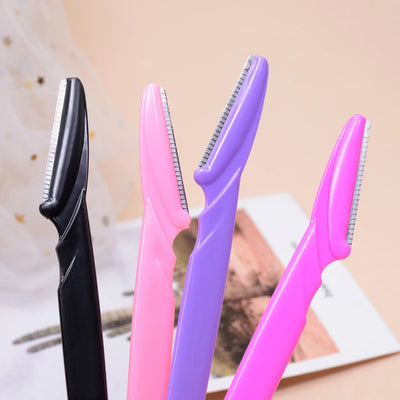 12 Pcs Mix Color Eyebrow Razor Women Face And Body Safe Trimmer Hair Shaver Eye Brow Remover With Cover Small Makeup Tools Set -  Fashion Palace™
