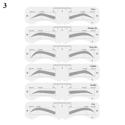 Reusable Eyebrow Stencil Set Soft Ruler Brow Definer Eye Brow Drawing Guide Styling Shaping Grooming Template Card Makeup Tools -  Fashion Palace™