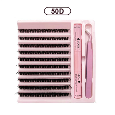 MJ DIY Lashes Extension Kit Eyelashes 200 PCS Clusters Lash Bond and Seal Makeup Tools for Gluing Lashes Gluing Glue Accessories -  Fashion Palace™