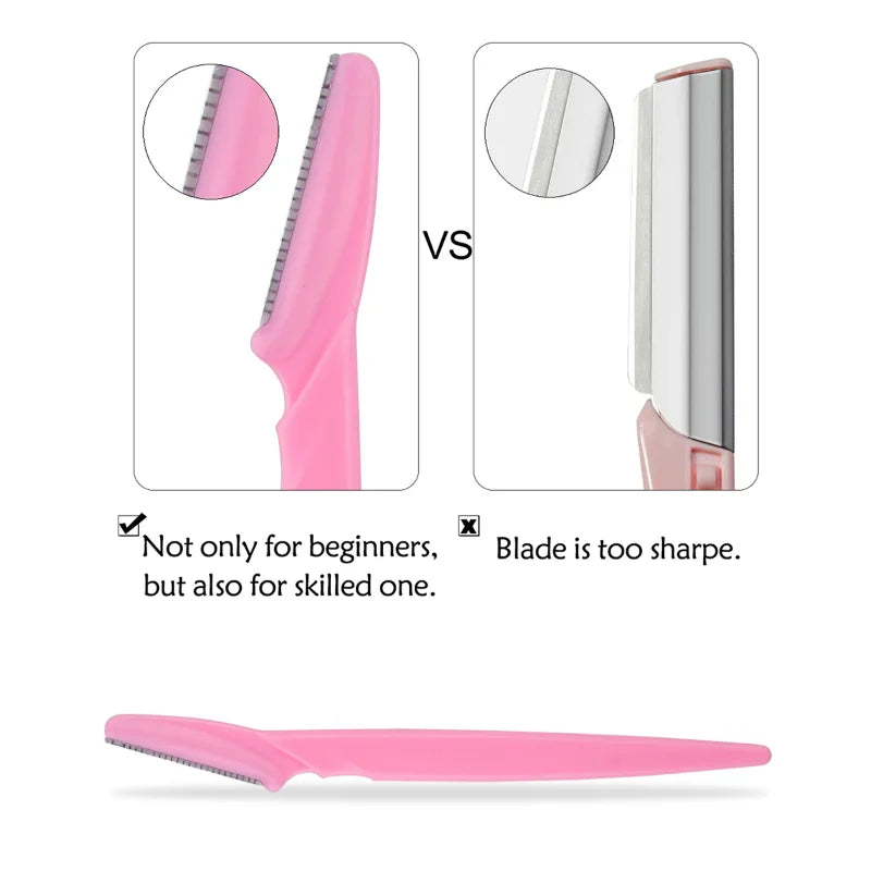 12 Pcs Mix Color Eyebrow Razor Women Face And Body Safe Trimmer Hair Shaver Eye Brow Remover With Cover Small Makeup Tools Set -  Fashion Palace™