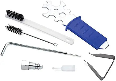Concours Pro Dual Paint Gun And Accessory Kit 1.3 1.7 2.0 Nozzle/Cap Cleaning Kit Air Regulator Silver -  Fashion Palace™