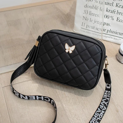 Fashion Hit Color Shoulder Bags for Women Female PU Leather Crossbody Messenger Bags Small Handbag Wide Strap Purse -  Fashion Palace™