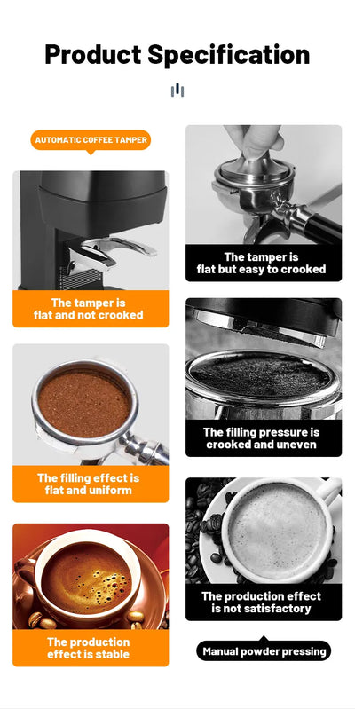 Electric Automatic Coffee Tamper Coffee and Tea Accessory Commercial Household Machine Force Tamper 58mm Espresso Powder Tamper