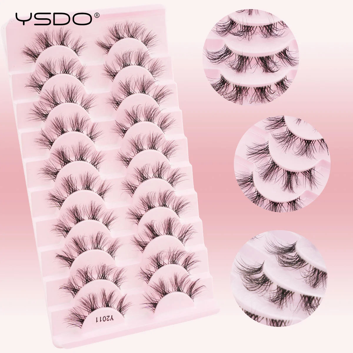 YSDO Fluffy False Eyelashes 3/10 Pairs Natural Cat Eye Lashes Wispy Faux 3d Mink Lashes Makeup Tools Thick Soft Curly Eyelashes -  Fashion Palace™