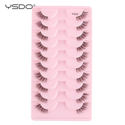 YSDO Fluffy False Eyelashes 3/10 Pairs Natural Cat Eye Lashes Wispy Faux 3d Mink Lashes Makeup Tools Thick Soft Curly Eyelashes -  Fashion Palace™