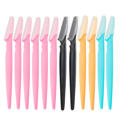 12 Pcs Mix Color Eyebrow Razor Women Face And Body Safe Trimmer Hair Shaver Eye Brow Remover With Cover Small Makeup Tools Set -  Fashion Palace™