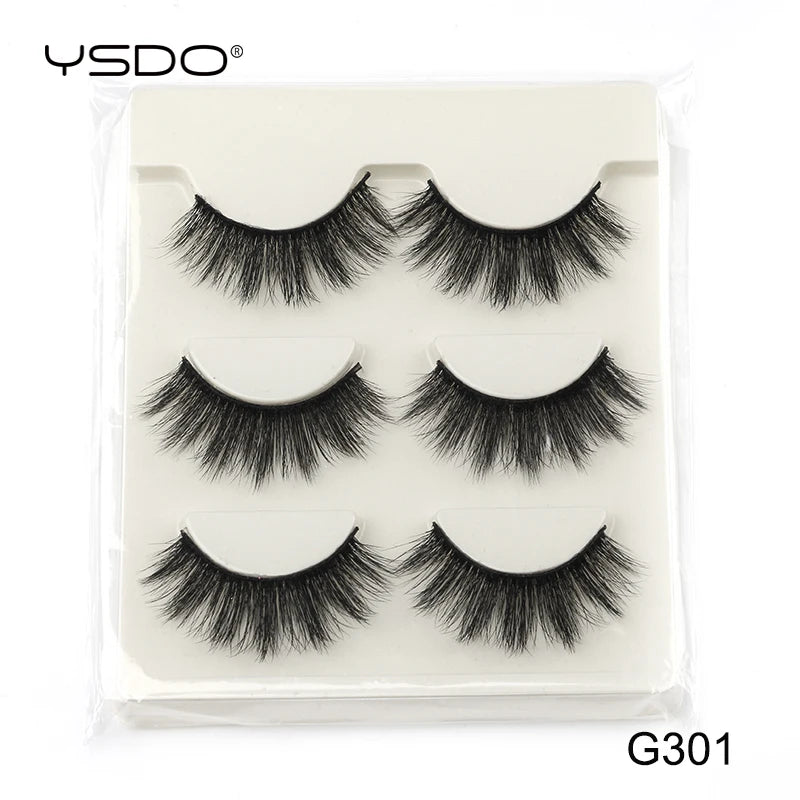 YSDO Fluffy False Eyelashes 3/10 Pairs Natural Cat Eye Lashes Wispy Faux 3d Mink Lashes Makeup Tools Thick Soft Curly Eyelashes -  Fashion Palace™