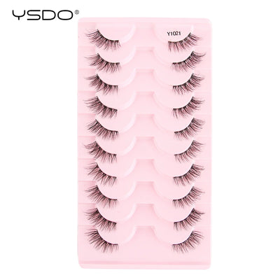 YSDO Fluffy False Eyelashes 3/10 Pairs Natural Cat Eye Lashes Wispy Faux 3d Mink Lashes Makeup Tools Thick Soft Curly Eyelashes -  Fashion Palace™