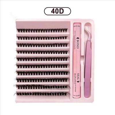 MJ DIY Lashes Extension Kit Eyelashes 200 PCS Clusters Lash Bond and Seal Makeup Tools for Gluing Lashes Gluing Glue Accessories -  Fashion Palace™