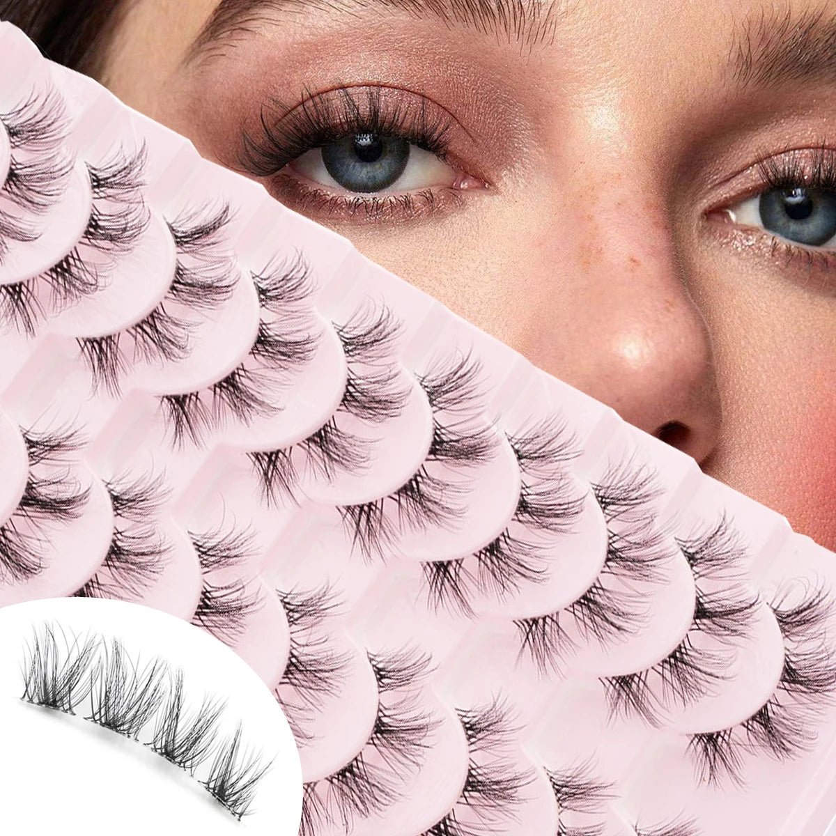 YSDO Fluffy False Eyelashes 3/10 Pairs Natural Cat Eye Lashes Wispy Faux 3d Mink Lashes Makeup Tools Thick Soft Curly Eyelashes -  Fashion Palace™