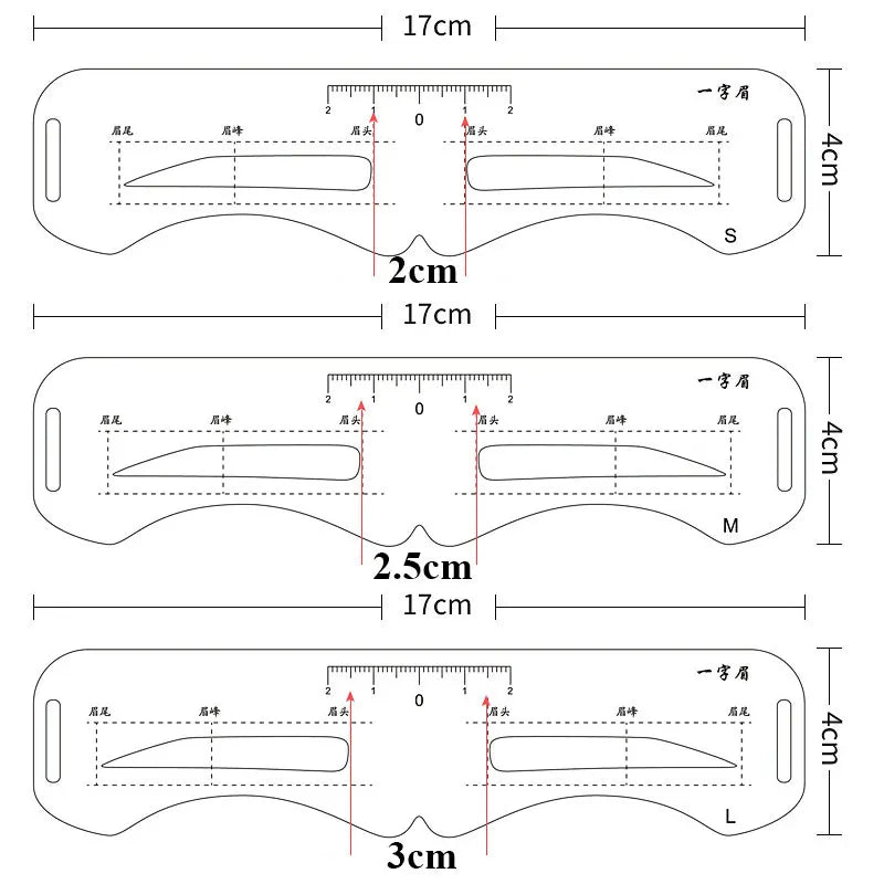 Reusable Eyebrow Stencil Set Soft Ruler Brow Definer Eye Brow Drawing Guide Styling Shaping Grooming Template Card Makeup Tools -  Fashion Palace™
