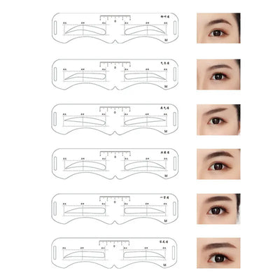 Reusable Eyebrow Stencil Set Soft Ruler Brow Definer Eye Brow Drawing Guide Styling Shaping Grooming Template Card Makeup Tools -  Fashion Palace™