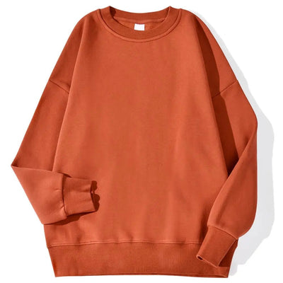 Autumn Winter Womens Solid Hoodie Fashion Warm Fleece Pullover Soft Breathable O - Neck Sweatshirt Casual Oversize Female Clothes - Fashion Palace Royal™