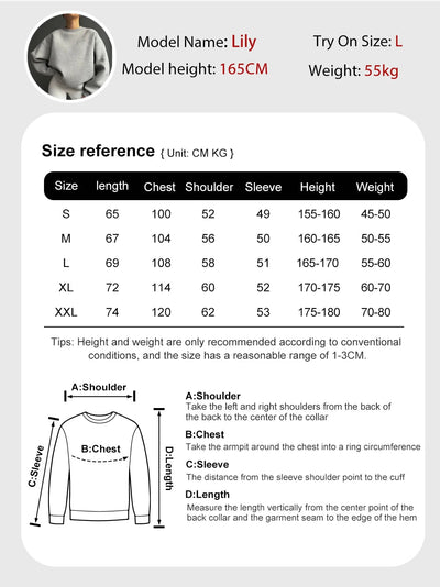 Autumn Winter Womens Solid Hoodie Fashion Warm Fleece Pullover Soft Breathable O - Neck Sweatshirt Casual Oversize Female Clothes - Fashion Palace Royal™
