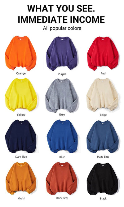 Autumn Winter Womens Solid Hoodie Fashion Warm Fleece Pullover Soft Breathable O - Neck Sweatshirt Casual Oversize Female Clothes - Fashion Palace Royal™