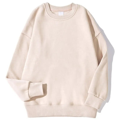 Autumn Winter Womens Solid Hoodie Fashion Warm Fleece Pullover Soft Breathable O - Neck Sweatshirt Casual Oversize Female Clothes - Fashion Palace Royal™