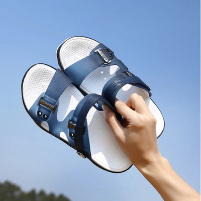 Jelly Shoes Summer Slip - on Men's Sandal Breathable Flat Slippers Outdoor Beach Platform Sandals Casual Slipper for Men Water New - Fashion Palace Royal™