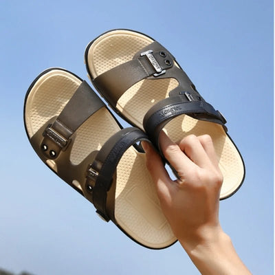 Jelly Shoes Summer Slip - on Men's Sandal Breathable Flat Slippers Outdoor Beach Platform Sandals Casual Slipper for Men Water New - Fashion Palace Royal™