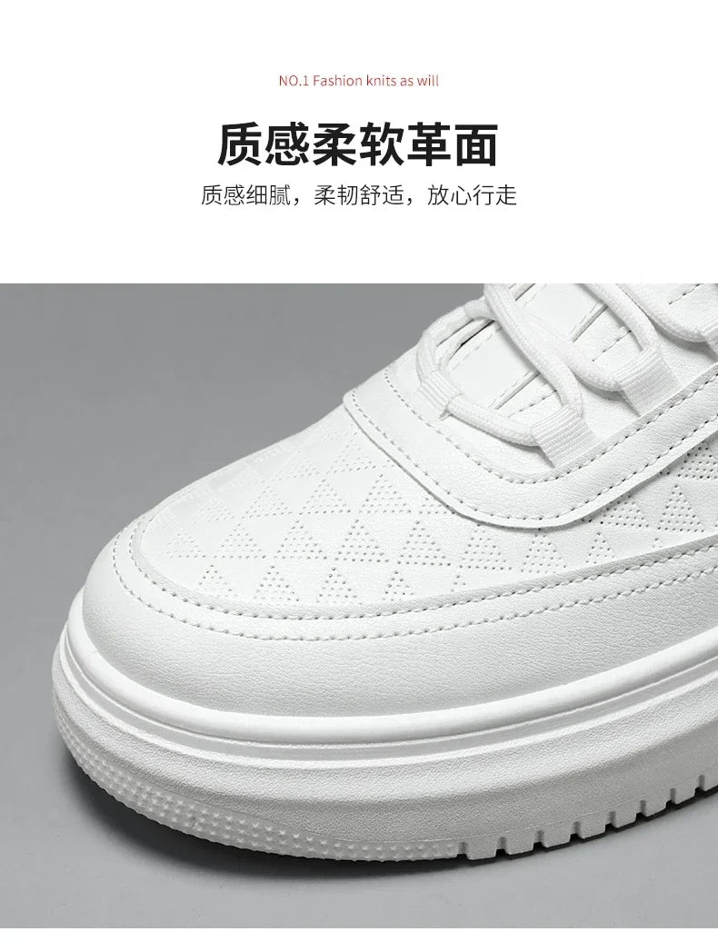 Outdoor Platform Men Casual Sneakers Fashion White Runing Shoes Breathable Mens Sport Shoes Light Walking Shoes Tennis Shoes - Fashion Palace Royal™