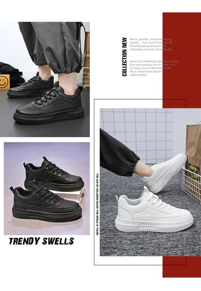 Outdoor Platform Men Casual Sneakers Fashion White Runing Shoes Breathable Mens Sport Shoes Light Walking Shoes Tennis Shoes - Fashion Palace Royal™